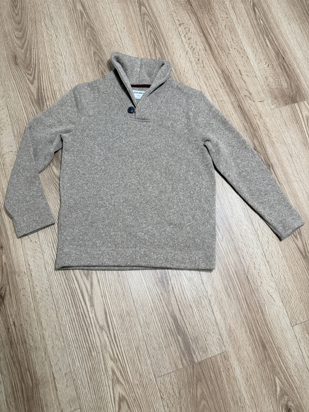 Old Navy Boys Shawl Collar Knit Pullover - Taupe